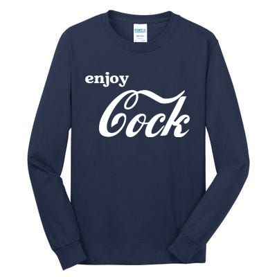 Enjoy Cock Funny Parody Logo Gift Tall Long Sleeve T-Shirt