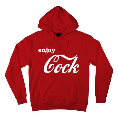 Enjoy Cock Funny Parody Logo Gift Hoodie