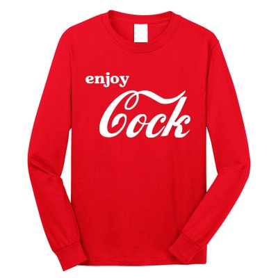 Enjoy Cock Funny Parody Logo Gift Long Sleeve Shirt