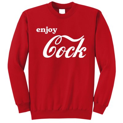 Enjoy Cock Funny Parody Logo Gift Sweatshirt