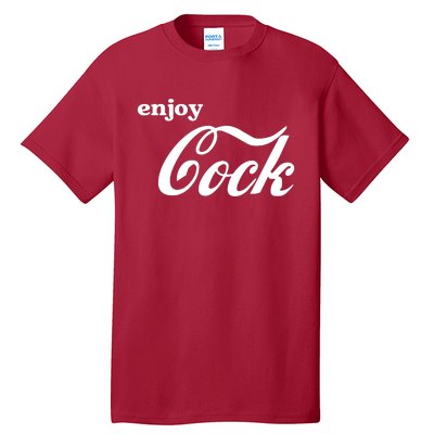 Enjoy Cock Funny Parody Logo Gift Tall T-Shirt