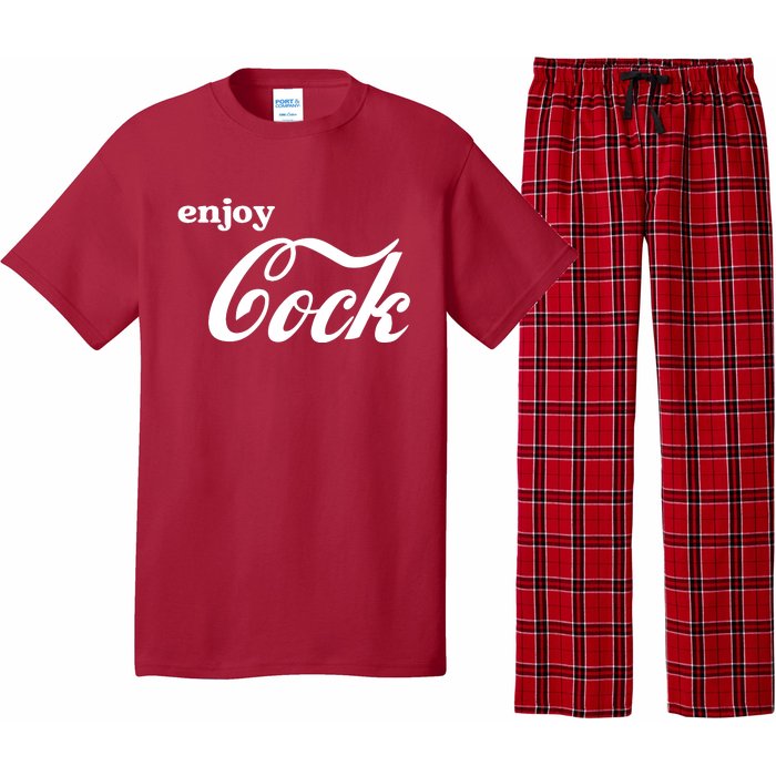 Enjoy Cock Funny Parody Logo Gift Pajama Set