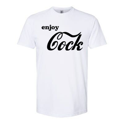 Enjoy Cock Funny Parody Logo Gift Softstyle CVC T-Shirt