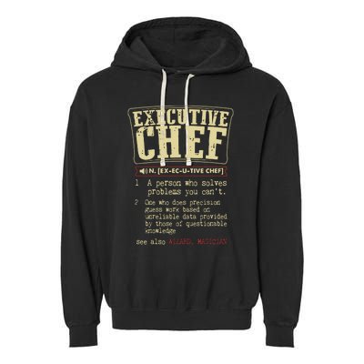 Executive Chef Funny Definition Gift Garment-Dyed Fleece Hoodie