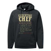 Executive Chef Funny Definition Gift Performance Fleece Hoodie