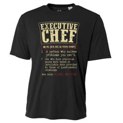 Executive Chef Funny Definition Gift Cooling Performance Crew T-Shirt