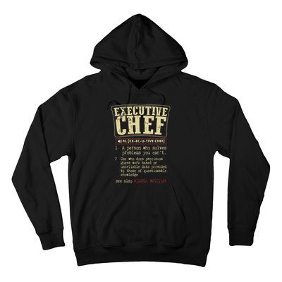 Executive Chef Funny Definition Gift Hoodie