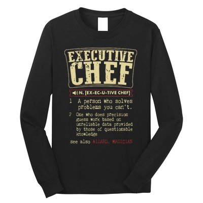 Executive Chef Funny Definition Gift Long Sleeve Shirt