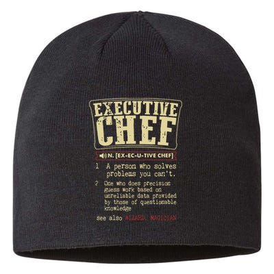 Executive Chef Funny Definition Gift Sustainable Beanie