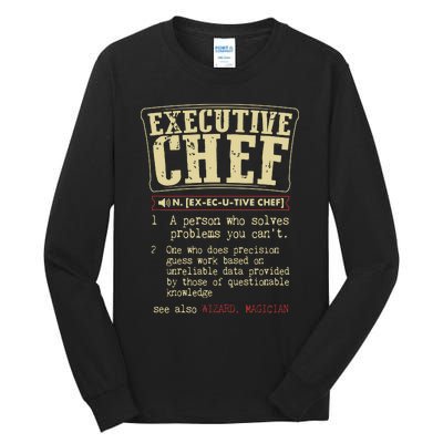 Executive Chef Funny Definition Gift Tall Long Sleeve T-Shirt