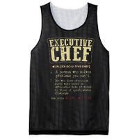 Executive Chef Funny Definition Gift Mesh Reversible Basketball Jersey Tank