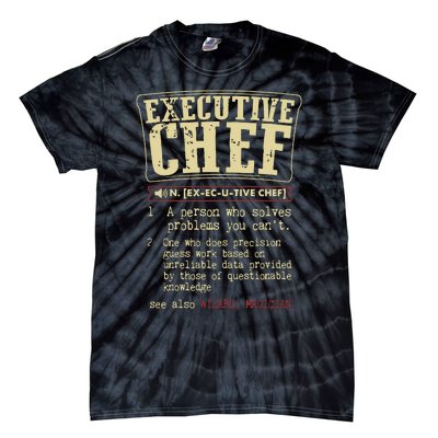 Executive Chef Funny Definition Gift Tie-Dye T-Shirt