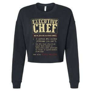 Executive Chef Funny Definition Gift Cropped Pullover Crew