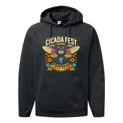 Entomology Cicada Fest 2024 Broods Xix & Xiii Love Performance Fleece Hoodie