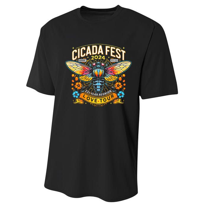 Entomology Cicada Fest 2024 Broods Xix & Xiii Love Performance Sprint T-Shirt