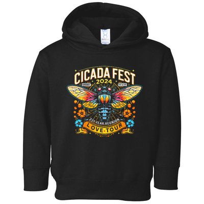 Entomology Cicada Fest 2024 Broods Xix & Xiii Love Toddler Hoodie