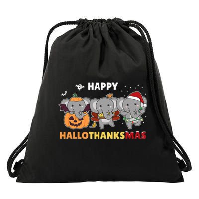 Elephant Costume for Festive Celebrations Drawstring Bag