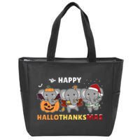 Elephant Costume for Festive Celebrations Zip Tote Bag