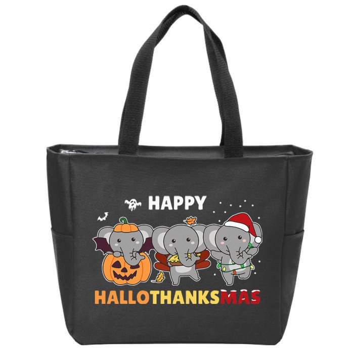 Elephant Costume for Festive Celebrations Zip Tote Bag