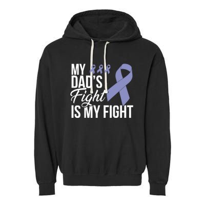 Esophageal Cancer Fight Cancer Ribbon Great Gift Garment-Dyed Fleece Hoodie