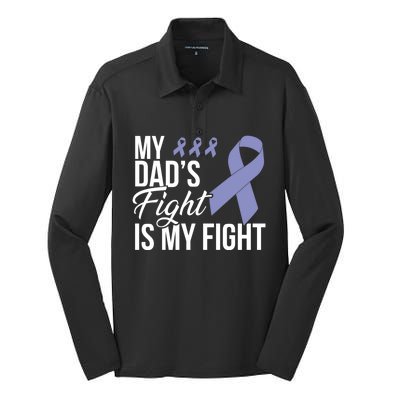 Esophageal Cancer Fight Cancer Ribbon Great Gift Silk Touch Performance Long Sleeve Polo