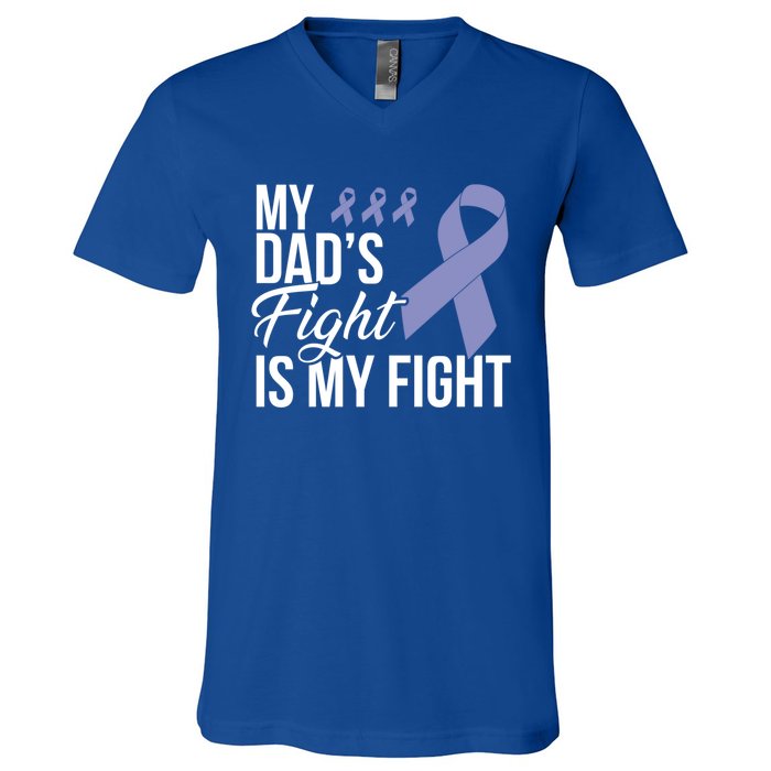 Esophageal Cancer Fight Cancer Ribbon Great Gift V-Neck T-Shirt