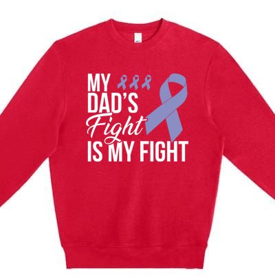 Esophageal Cancer Fight Cancer Ribbon Great Gift Premium Crewneck Sweatshirt