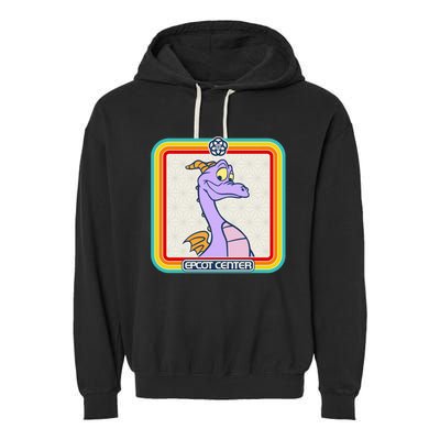 Epcot Center Figment Rainbow Stripe Frame Garment-Dyed Fleece Hoodie