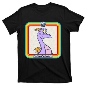 Epcot Center Figment Rainbow Stripe Frame T-Shirt