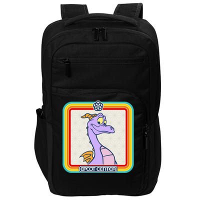 Epcot Center Figment Rainbow Stripe Frame Impact Tech Backpack