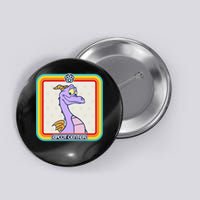 Epcot Center Figment Rainbow Stripe Frame Button