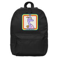 Epcot Center Figment Rainbow Stripe Frame 16 in Basic Backpack