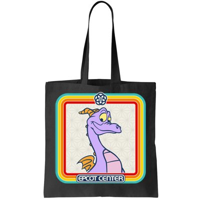 Epcot Center Figment Rainbow Stripe Frame Tote Bag