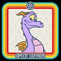 Epcot Center Figment Rainbow Stripe Frame Baby Bodysuit