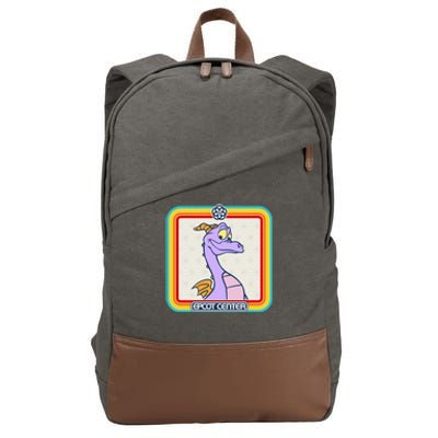 Epcot Center Figment Rainbow Stripe Frame Cotton Canvas Backpack