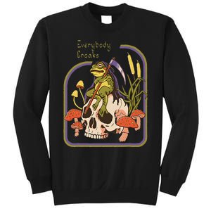 Everybody Croaks Frog Skull Mushroom Everybody croaks Sweatshirt