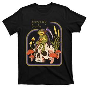 Everybody Croaks Frog Skull Mushroom Everybody croaks T-Shirt