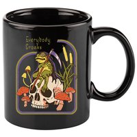Everybody Croaks Frog Skull Mushroom Everybody croaks 11oz C Handle Ceramic Mug