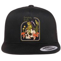 Everybody Croaks Frog Skull Mushroom Everybody croaks Flat Bill Trucker Hat