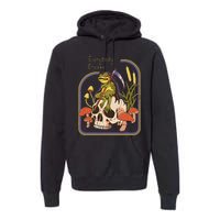 Everybody Croaks Frog Skull Mushroom Everybody croaks Premium Hoodie