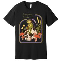 Everybody Croaks Frog Skull Mushroom Everybody croaks Premium T-Shirt