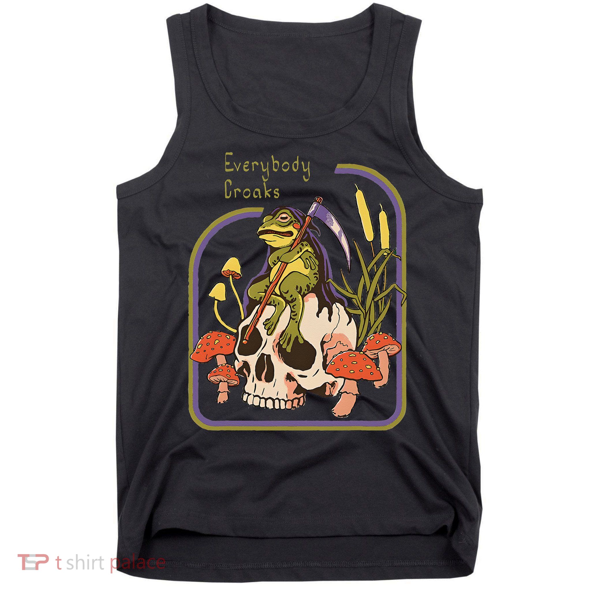 Everybody Croaks Frog Skull Mushroom Everybody croaks Tank Top