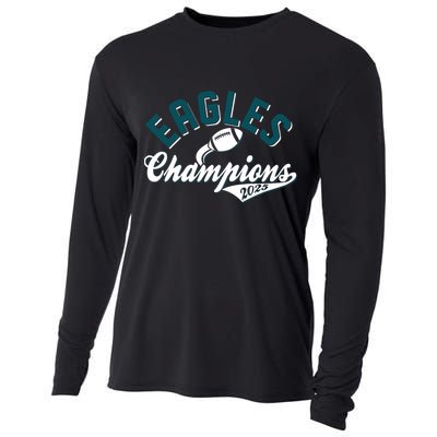 Eagles Champions Football Sports Fan Cooling Performance Long Sleeve Crew