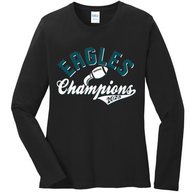 Eagles Champions Football Sports Fan Ladies Long Sleeve Shirt