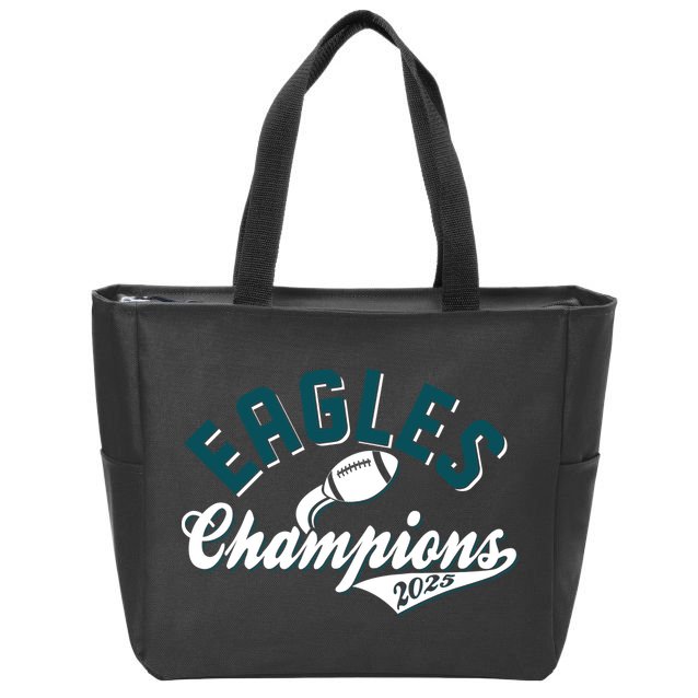 Eagles Champions Football Sports Fan Zip Tote Bag