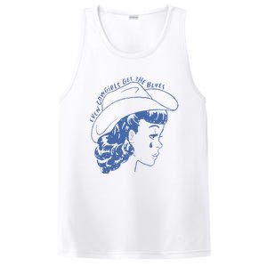 Even Cowgirls Funny Get The Blues Movie Cowgirl Fashion Western PosiCharge Competitor Tank