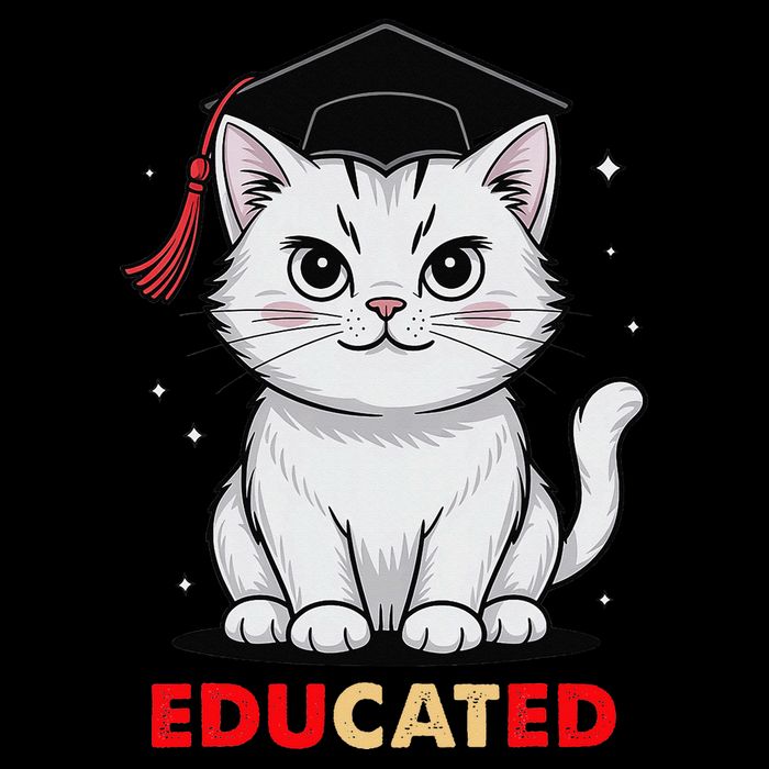 Educated Cat Graduation Cap Last Day Of School Impact Tech Backpack