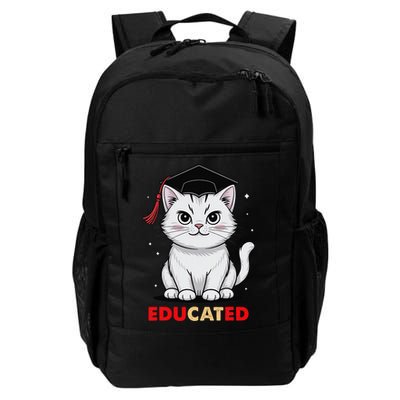 Educated Cat Graduation Cap Last Day Of School Backpack