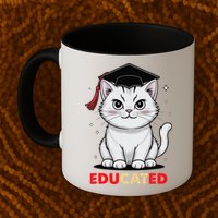 Educated Cat Graduation Cap Last Day Of School Mug