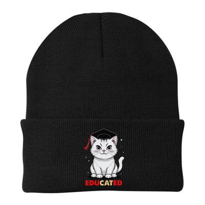 Educated Cat Graduation Cap Last Day Of School Beanie